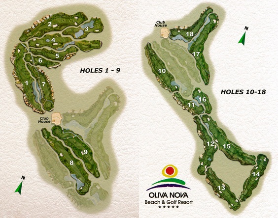 Oliva Nova Golf Course Map